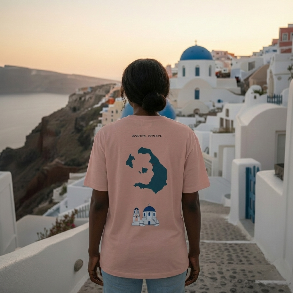 Camiseta Santorini Rosa
